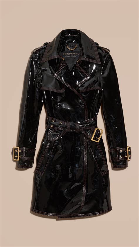 burberry leder trenchcoat|burberry patent leather trench coat.